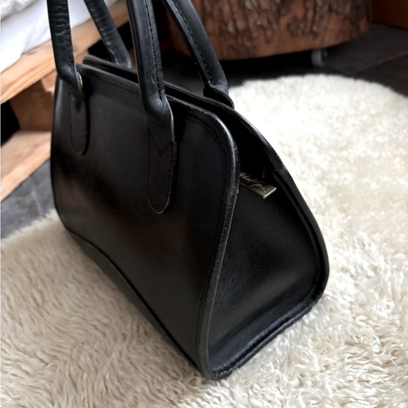 Vintage Michael Green Leather Satchel Handbag - Picture 4 of 10